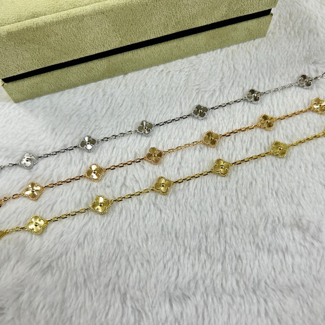 [Cadisa]CLOVER 6 MOTIF DIAMOND BRACELET