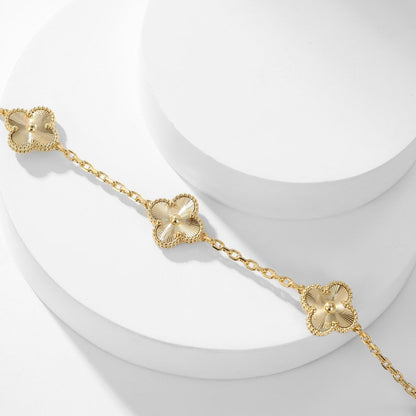 [Cadisa]CLOVER 10 MOTIFS LASER NECKLACE