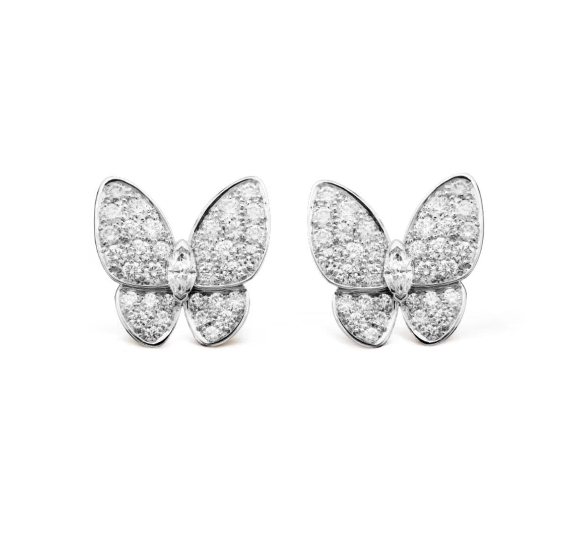[Cadisa]BUTTERFLY ALL DIAMOND EARRINGS