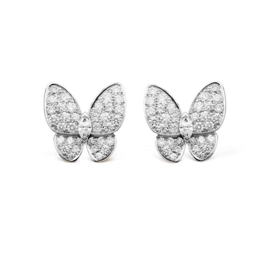 [Cadisa]BUTTERFLY ALL DIAMOND EARRINGS