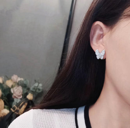[Cadisa]BUTTERFLY ALL DIAMOND EARRINGS