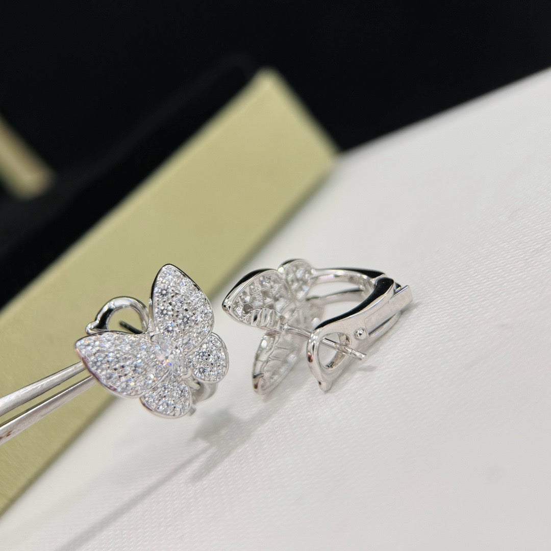 [Cadisa]BUTTERFLY ALL DIAMOND EARRINGS