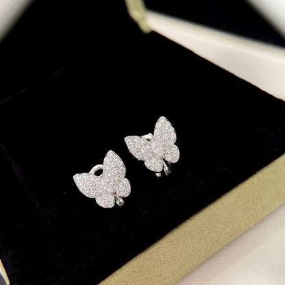 [Cadisa]BUTTERFLY ALL DIAMOND EARRINGS