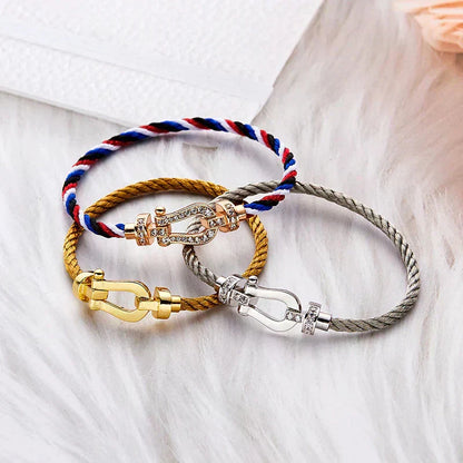 [Cadisa]FORCE LARGE HORSESHOE NO DIAMOND BRACELET GOLD