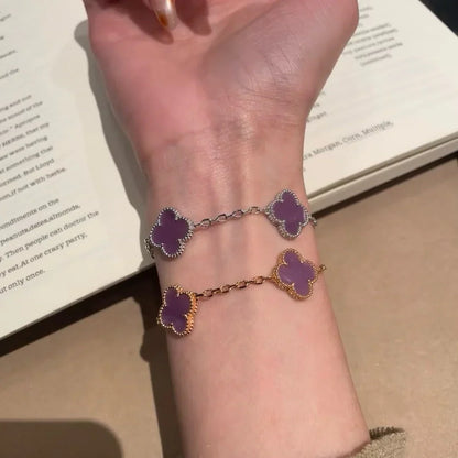 [Cadisa] CLOVER 5 MOTIF VIOLET BRACELET COLLECTION