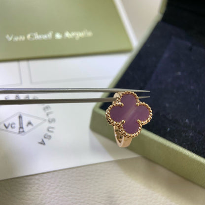 [Cadisa]CLOVER  PURPLE VIOLET RING