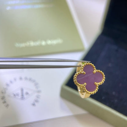 [Cadisa]CLOVER  PURPLE VIOLET RING