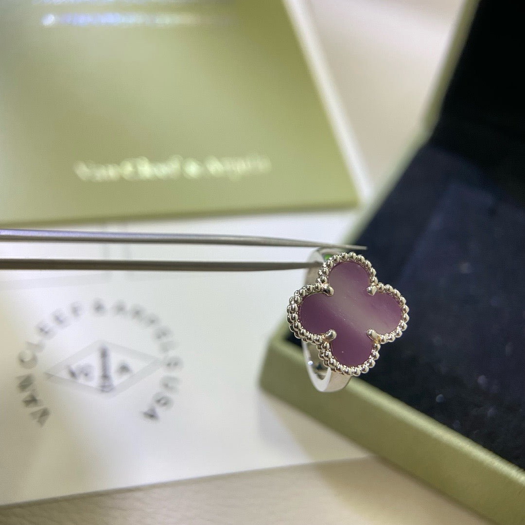 [Cadisa]CLOVER  PURPLE VIOLET RING