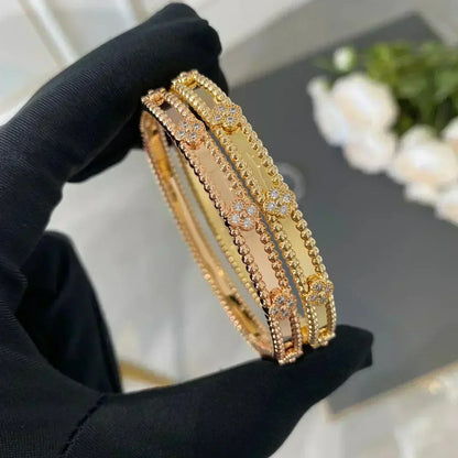 [Cadisa]CLOVER BRACELET 4MM DIAMONDS