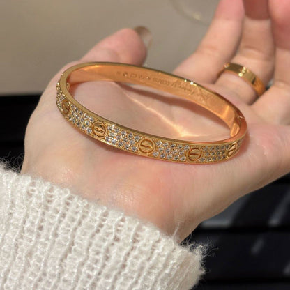 [Cadisa] LOVE BRACELET 6.1MM DIAMOND-PAVED