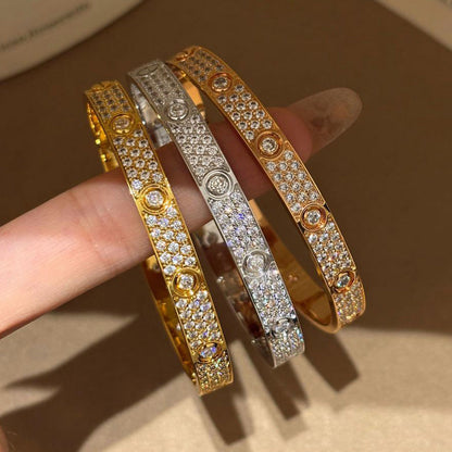 [Cadisa] LOVE BRACELET 6.1MM DIAMOND-PAVED 10 BIG DIAMONDS