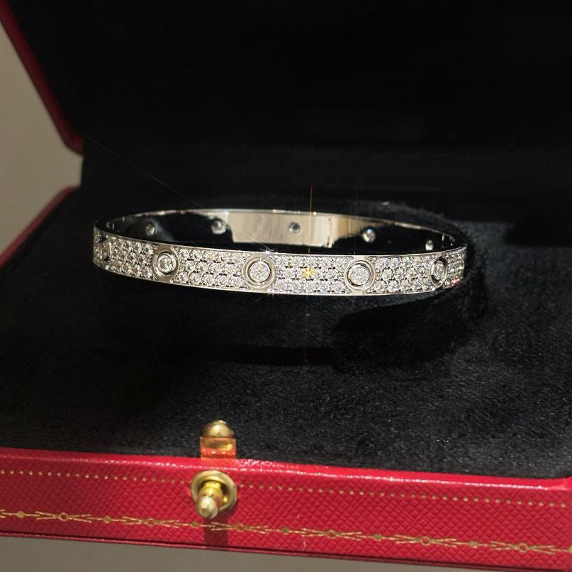 [Cadisa] LOVE BRACELET 6.1MM DIAMOND-PAVED 10 BIG DIAMONDS