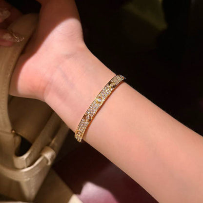 [Cadisa] LOVE BRACELET 6.1MM DIAMOND-PAVED 10 BIG DIAMONDS