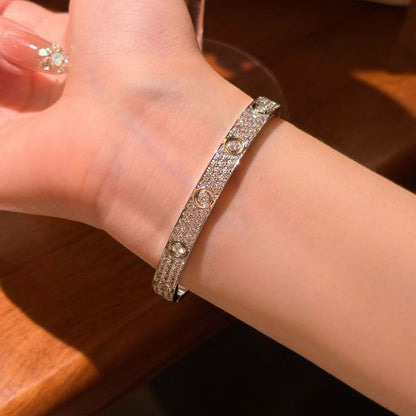 [Cadisa] LOVE BRACELET 6.1MM DIAMOND-PAVED 10 BIG DIAMONDS