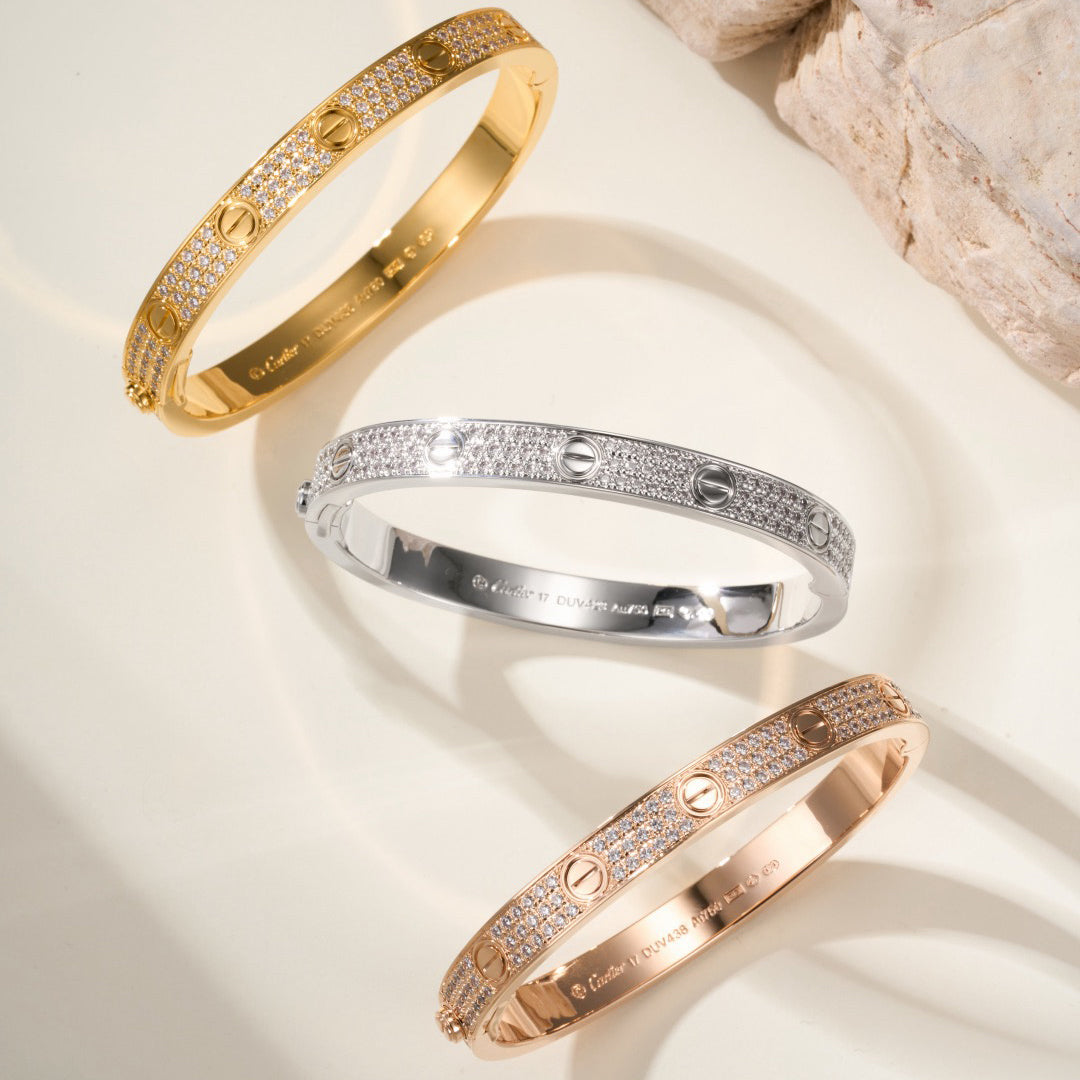 [Cadisa] LOVE BRACELET 6.1MM DIAMOND-PAVED
