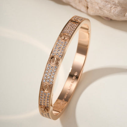 [Cadisa] LOVE BRACELET 6.1MM DIAMOND-PAVED