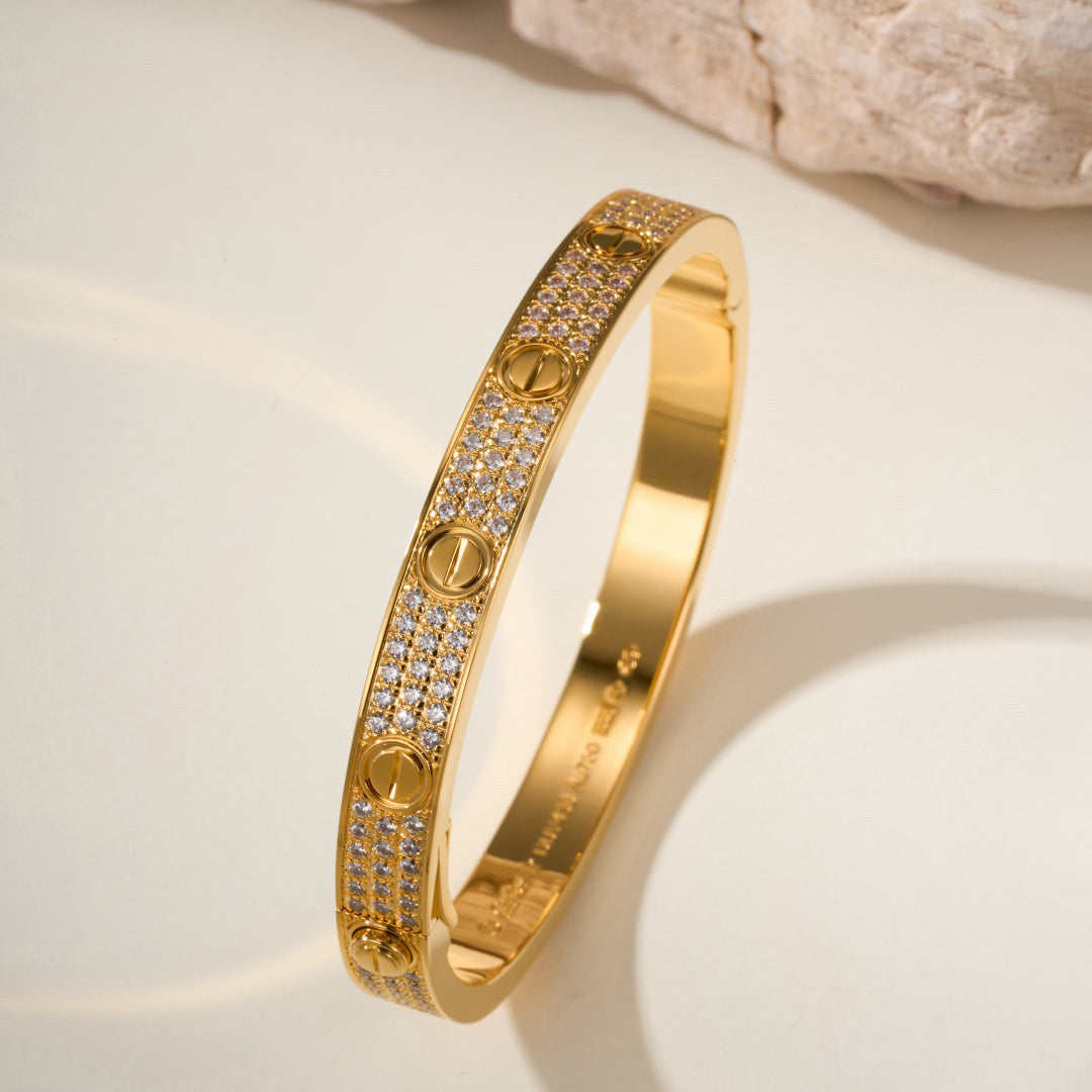 [Cadisa] LOVE BRACELET 6.1MM DIAMOND-PAVED