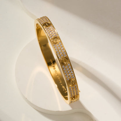 [Cadisa] LOVE BRACELET 6.1MM DIAMOND-PAVED