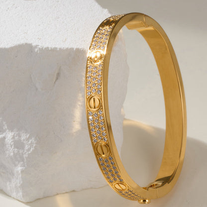 [Cadisa] LOVE BRACELET 6.1MM DIAMOND-PAVED