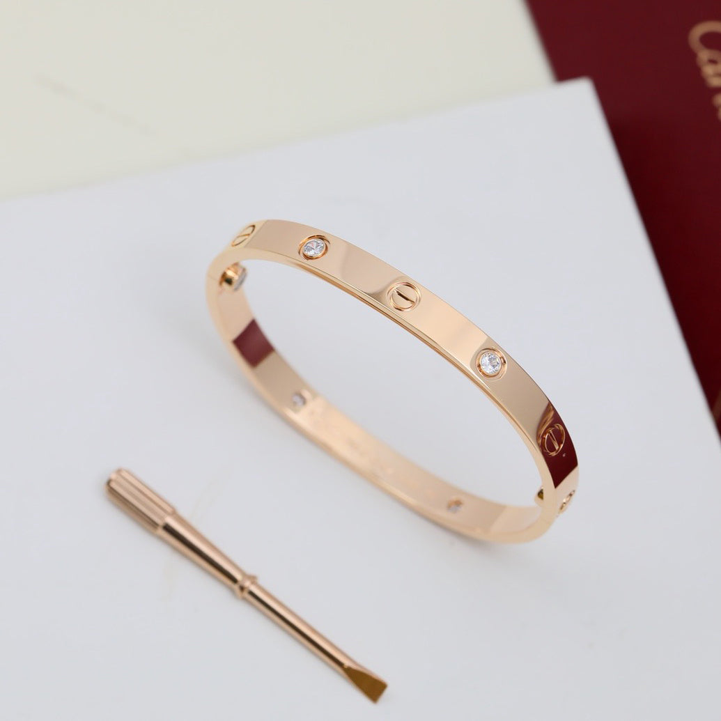 [Cadisa] LOVE BRACELET 6.1MM 4 DIAMONDS