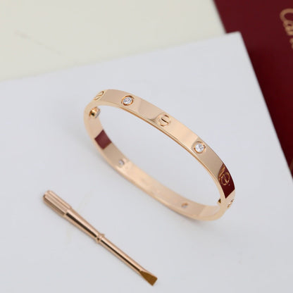 [Cadisa] LOVE BRACELET 6.1MM 4 DIAMONDS