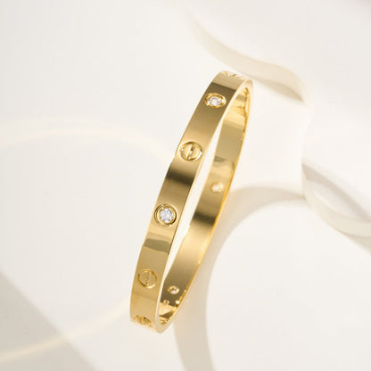 [Cadisa] LOVE BRACELET 6.1MM 4 DIAMONDS