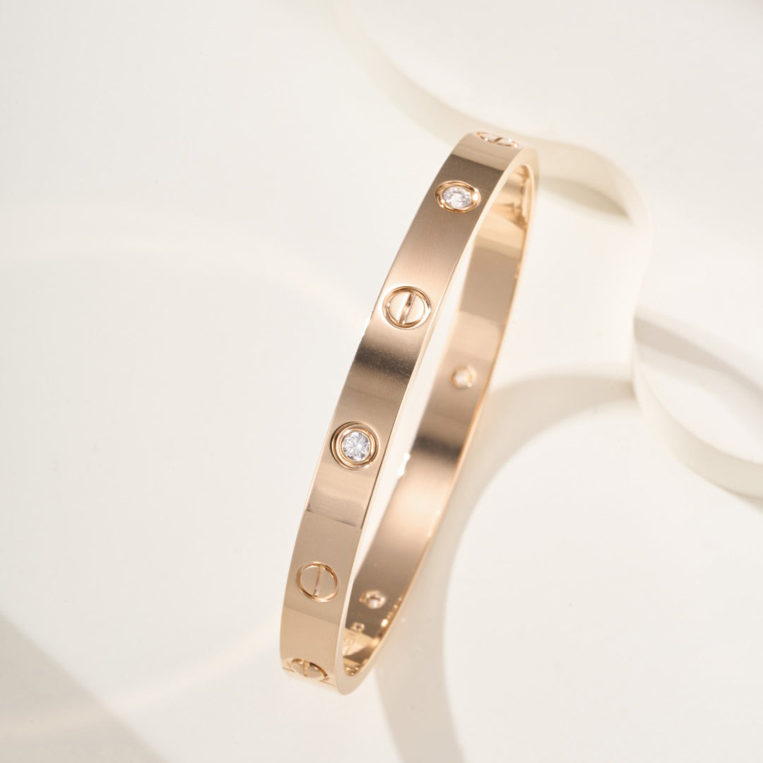[Cadisa] LOVE BRACELET 6.1MM 4 DIAMONDS