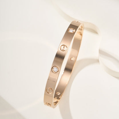 [Cadisa] LOVE BRACELET 6.1MM 4 DIAMONDS