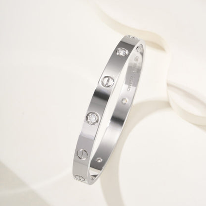 [Cadisa] LOVE BRACELET 6.1MM 4 DIAMONDS