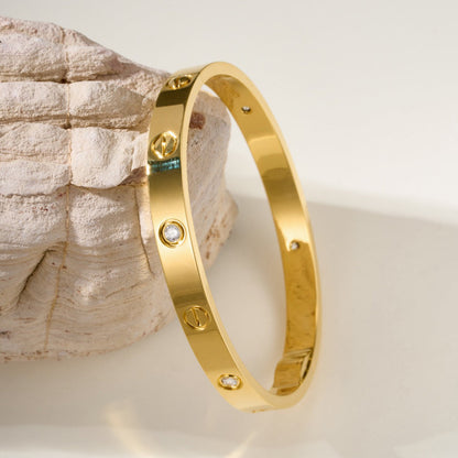 [Cadisa] LOVE BRACELET 6.1MM 4 DIAMONDS