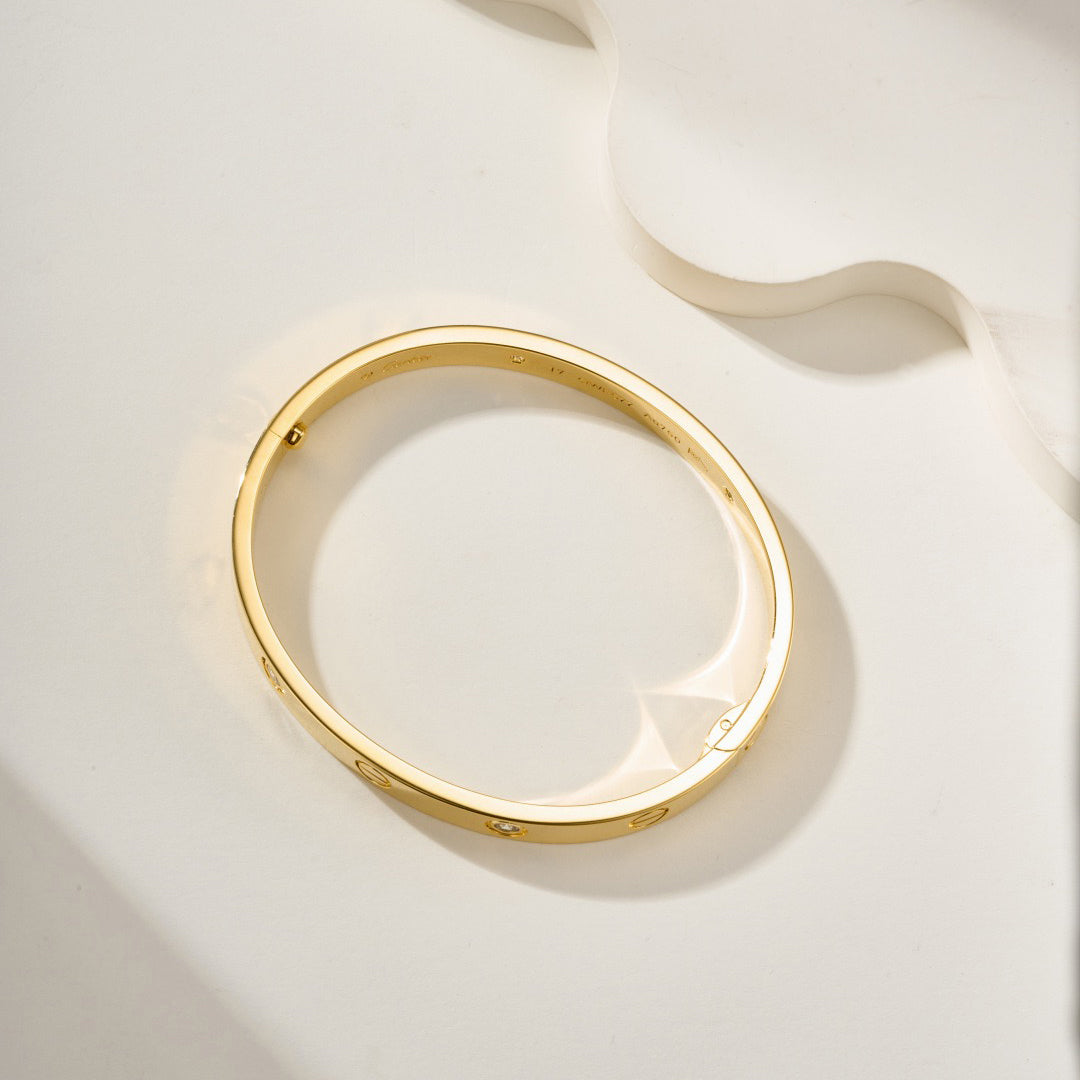 [Cadisa] LOVE BRACELET 6.1MM 4 DIAMONDS