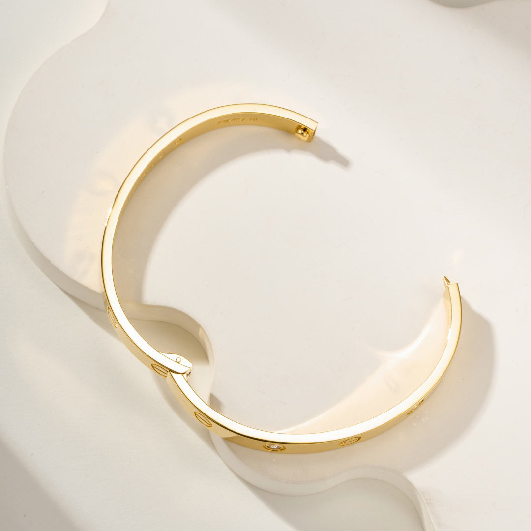 [Cadisa] LOVE BRACELET 6.1MM 4 DIAMONDS