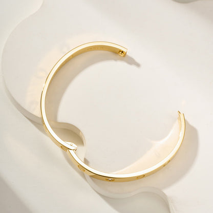 [Cadisa] LOVE BRACELET 6.1MM 4 DIAMONDS