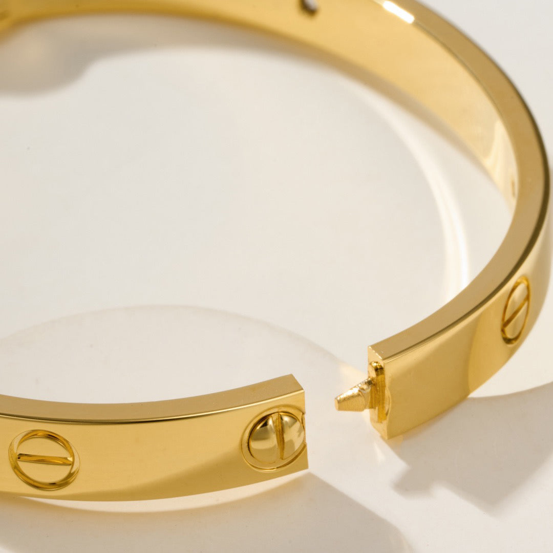 [Cadisa] LOVE Classic & JUSTE Diamond Bracelet Stack Set