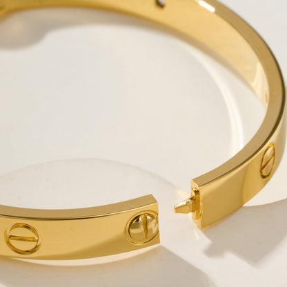 [Cadisa] LOVE Classic & JUSTE Diamond Bracelet Stack Set