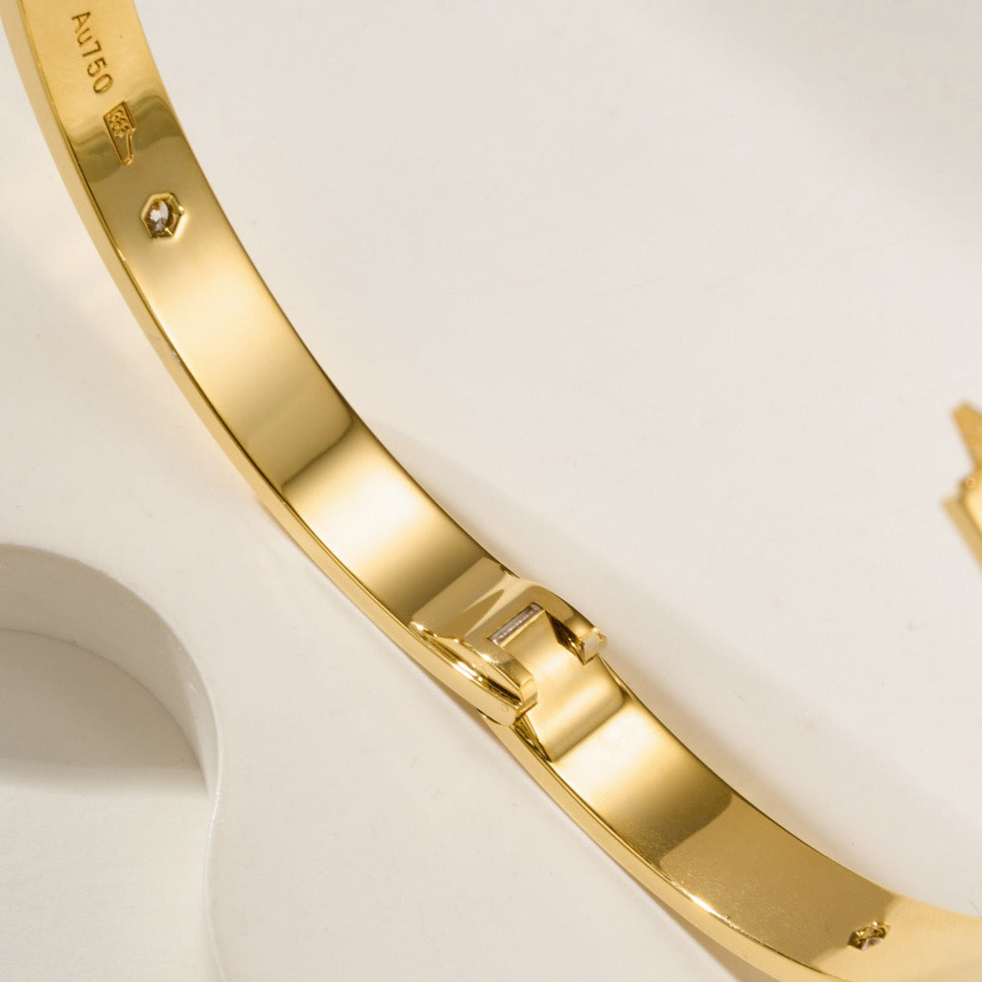 [Cadisa] LOVE BRACELET 6.1MM 4 DIAMONDS