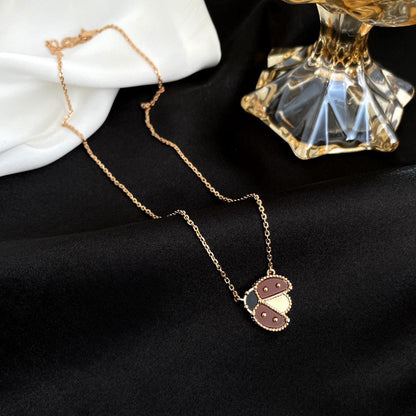 [Cadisa]LUCKY  CARNELIANS LADYBUG NECKLACE