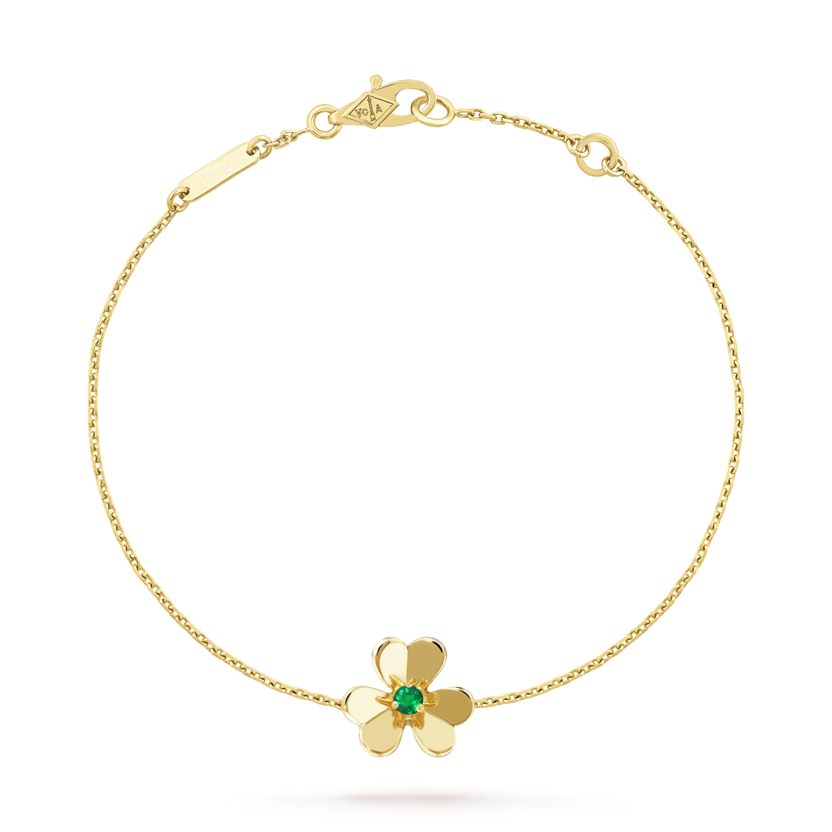 [Cadisa]FRIVOLE GOLD FLOWER PINK MALACHITE BRACELET