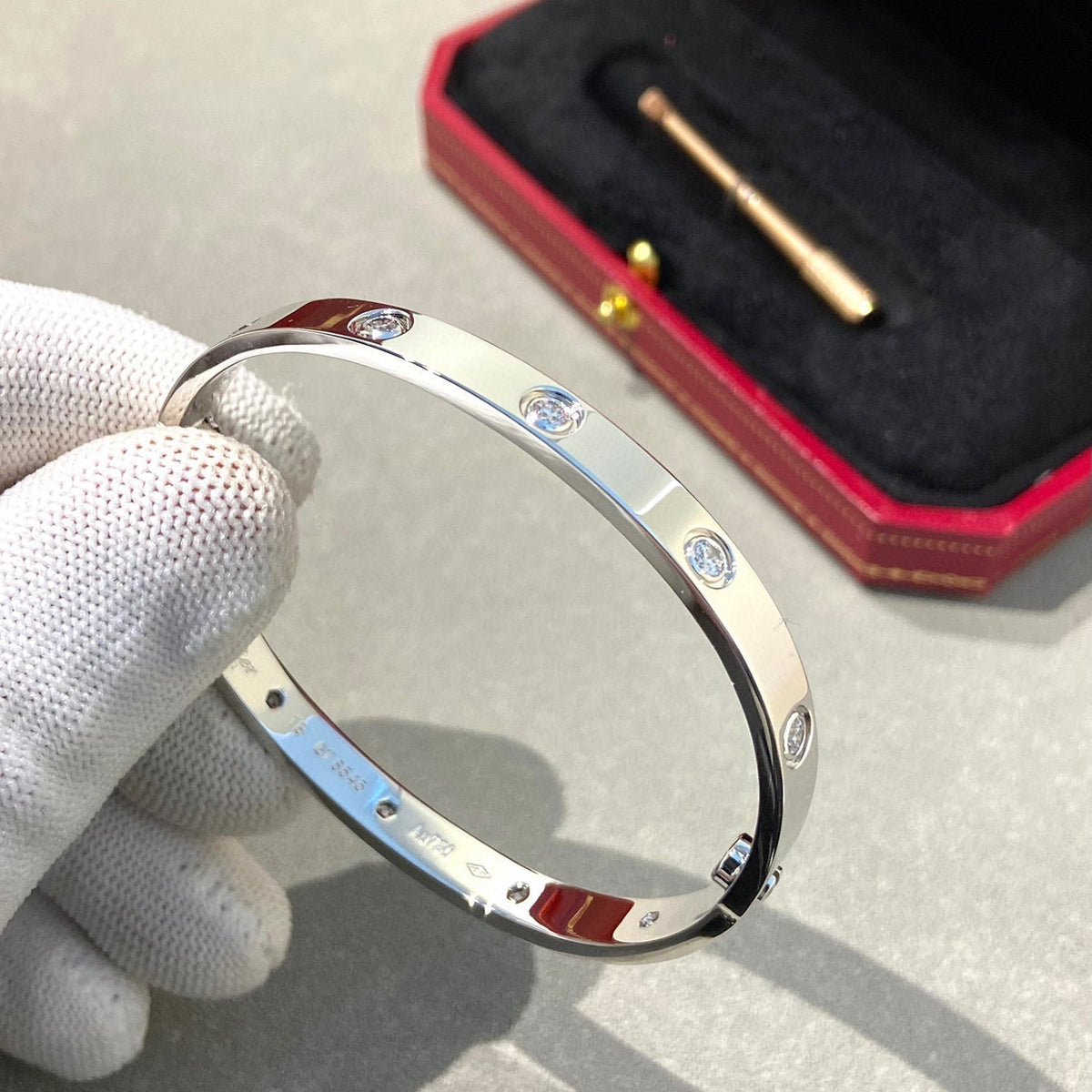 [Cadisa] LOVE BRACELET 6.1MM 10 DIAMONDS
