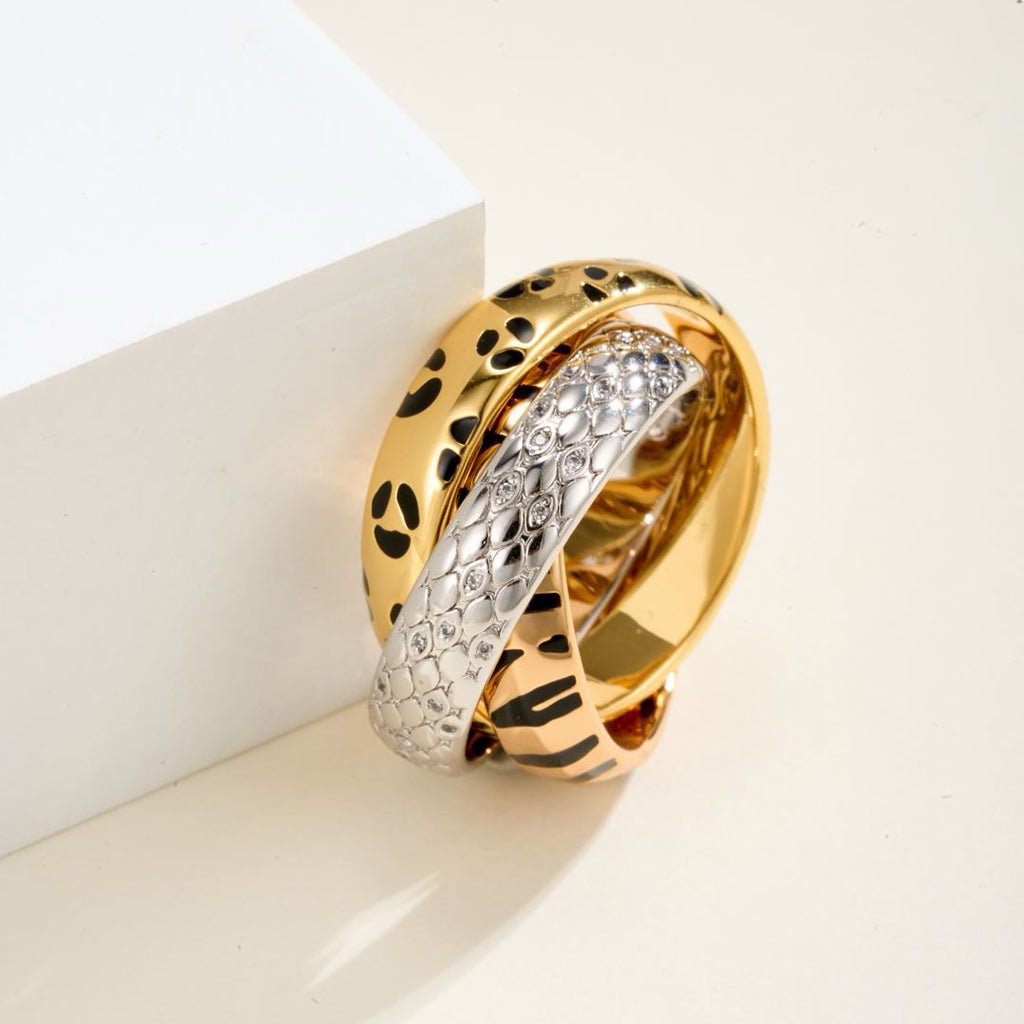 [Cadisa] TRINITY  RING LEOPARD PRINT