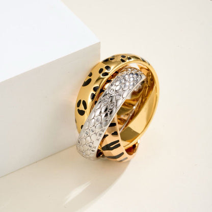[Cadisa] TRINITY  RING LEOPARD PRINT