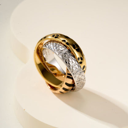 [Cadisa] TRINITY  RING LEOPARD PRINT