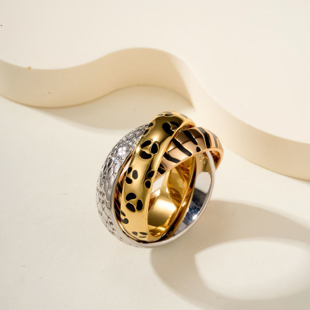 [Cadisa] TRINITY  RING LEOPARD PRINT