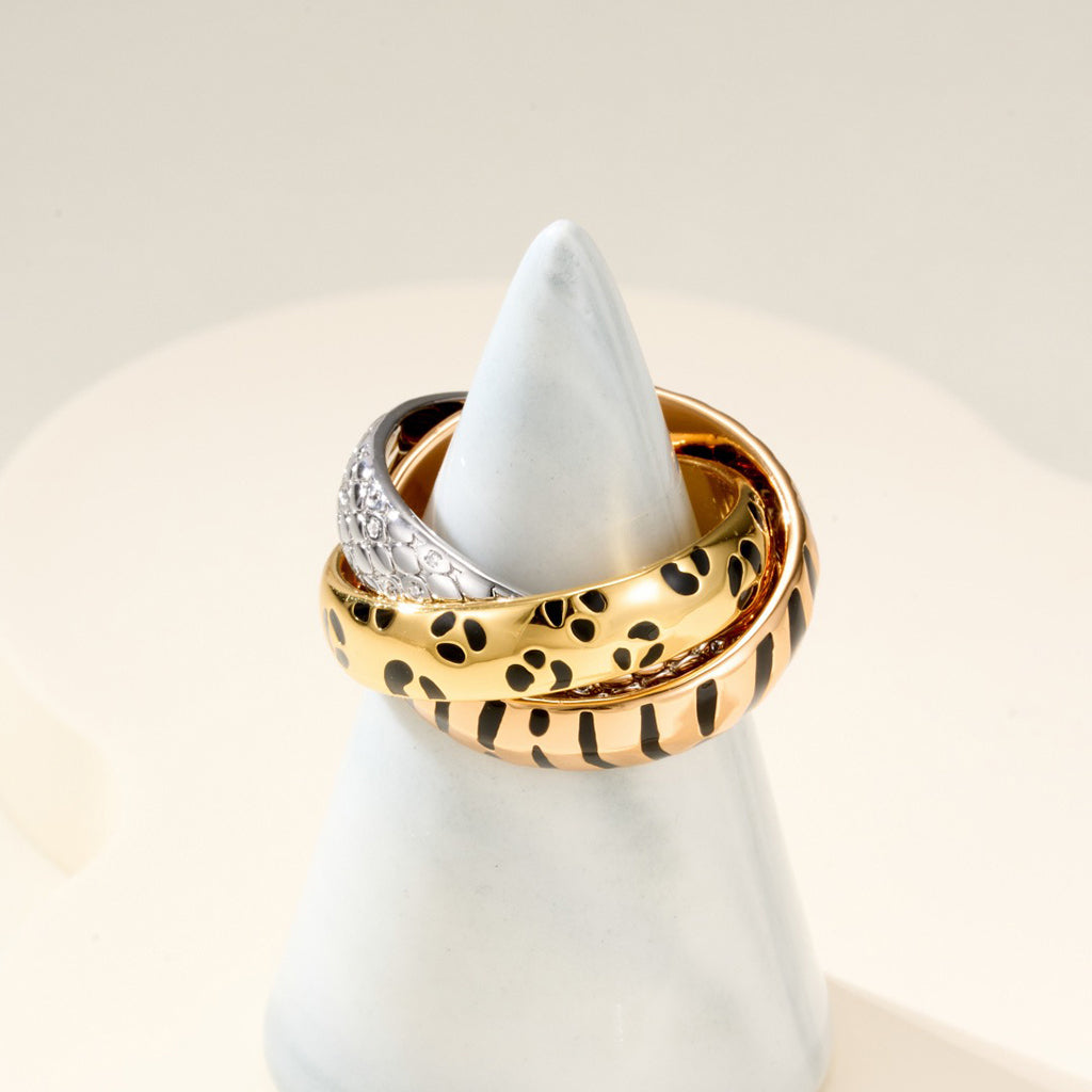 [Cadisa] TRINITY  RING LEOPARD PRINT