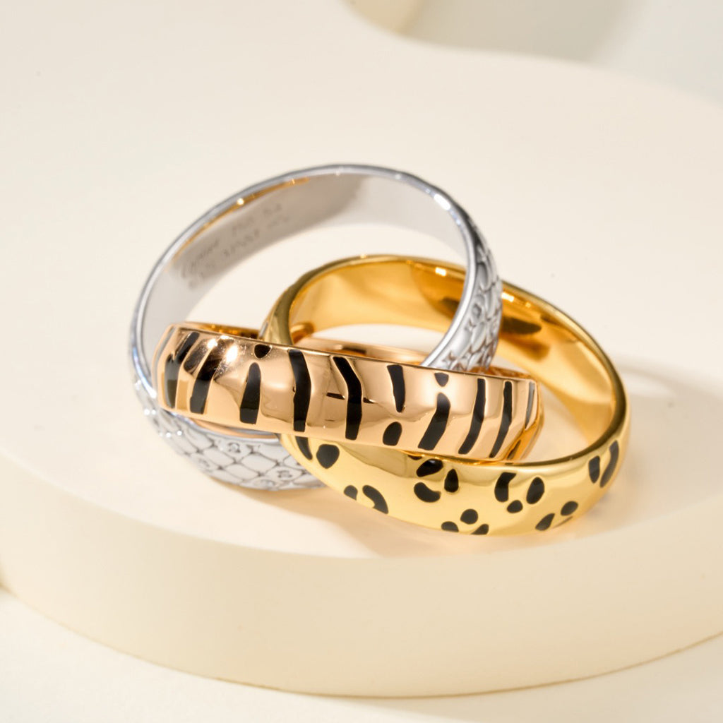 [Cadisa] TRINITY  RING LEOPARD PRINT