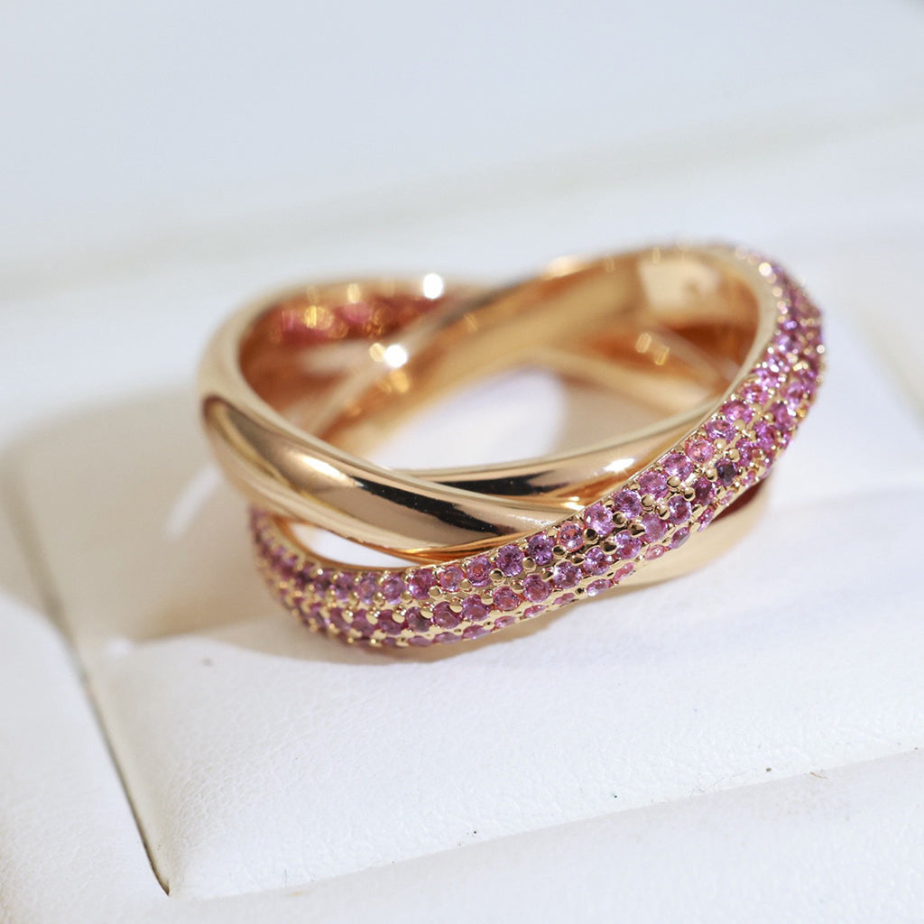 [Cadisa] TRINITY 3.2MM RING PINK DIAMOND