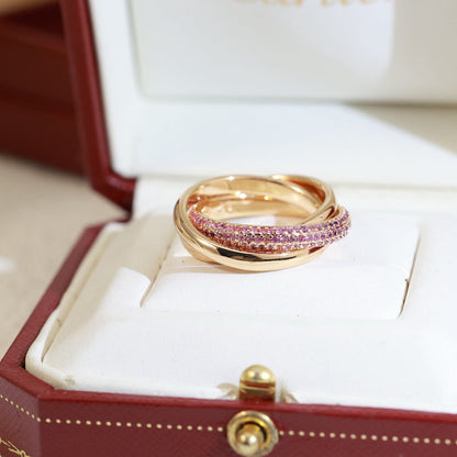 [Cadisa] TRINITY 3.2MM RING PINK DIAMOND