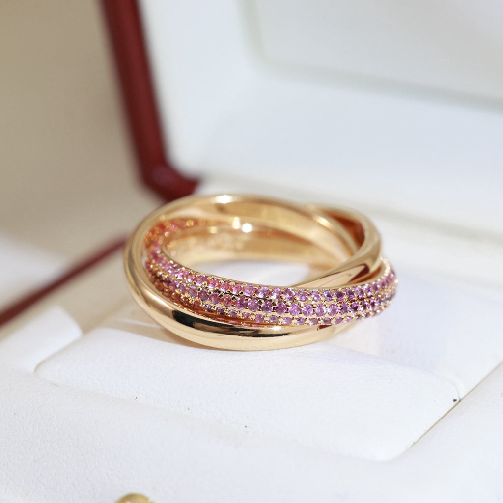 [Cadisa] TRINITY 3.2MM RING PINK DIAMOND