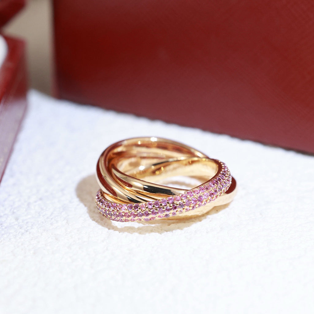 [Cadisa] TRINITY 3.2MM RING PINK DIAMOND