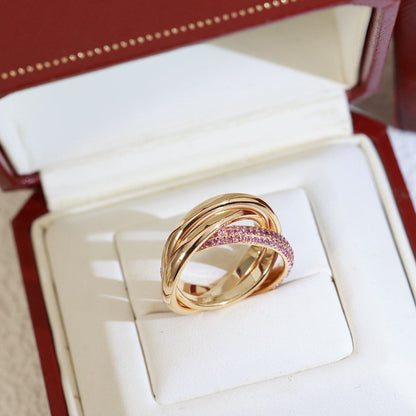 [Cadisa] TRINITY 3.2MM RING PINK DIAMOND